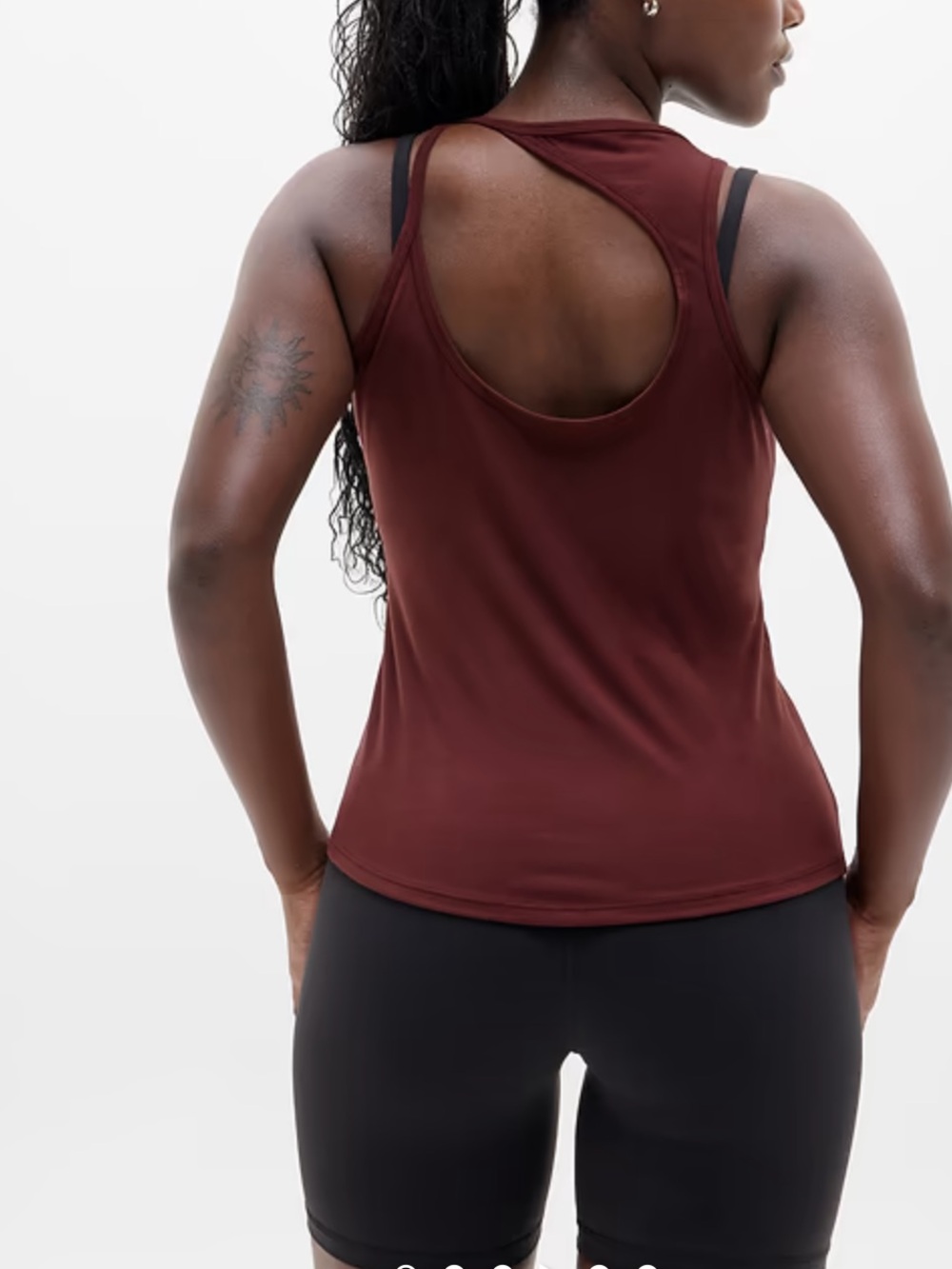 Athleta With Ease Cut Out Tank in size XLarge color Garnet